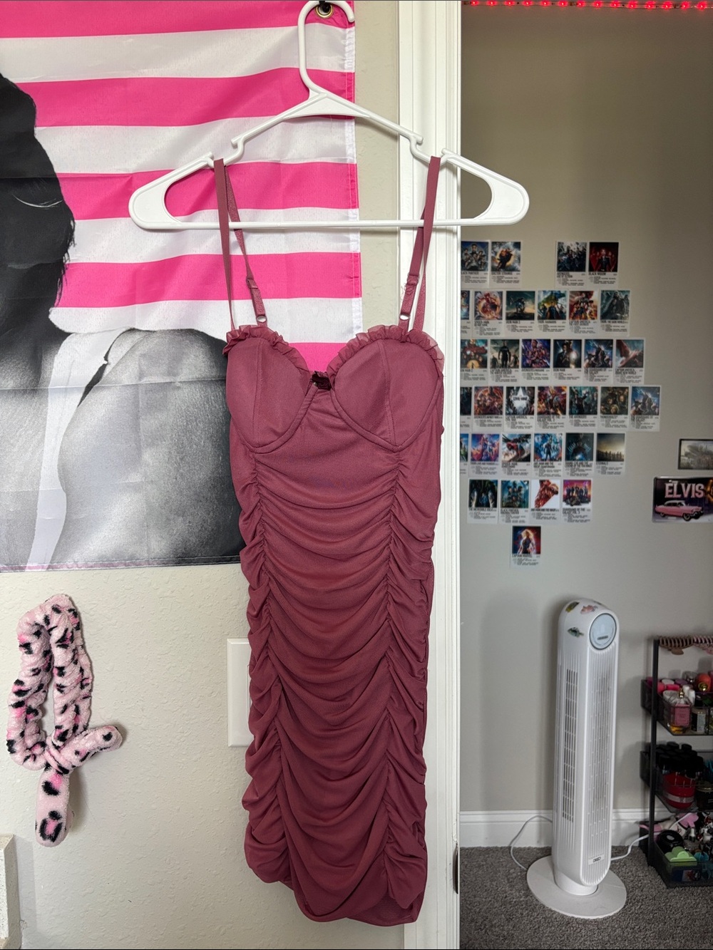 Urban Heritage Rose Pink Ruched Bust Dress